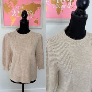 ONLY Beige Bubble Sleeve Sweater (M)